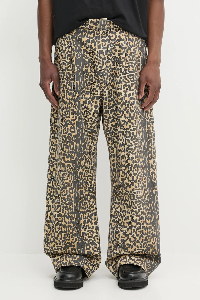 Дънки RHUDE Leopard Drop-Crotch кафяв RHSS25PA05012