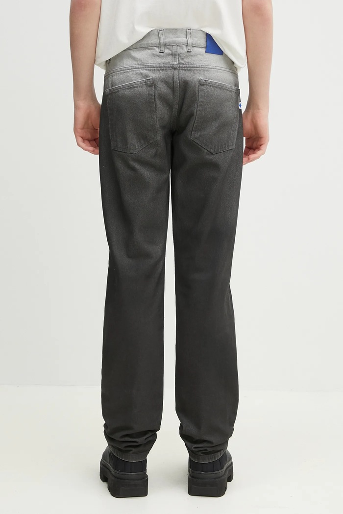 Odzież Marcelo Burlon jeansy Gradient Dnm Low Waist Pants Black White CMYA03AS25DEN0011001 czarny