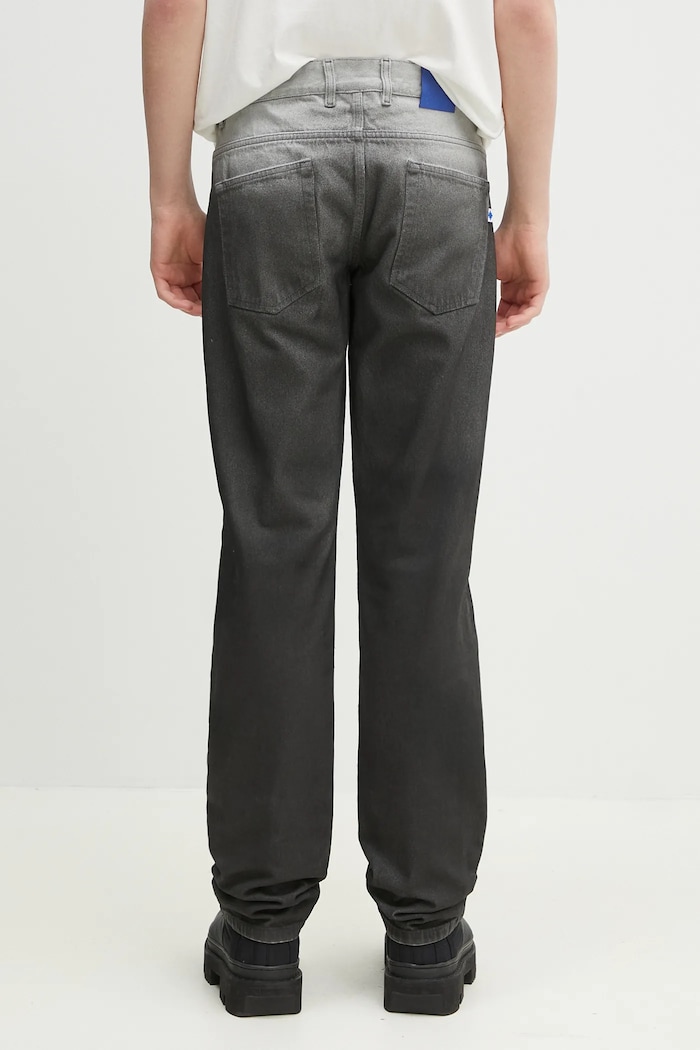 Odzież Marcelo Burlon jeansy Gradient Dnm Low Waist Pants Black White CMYA03AS25DEN0011001 czarny