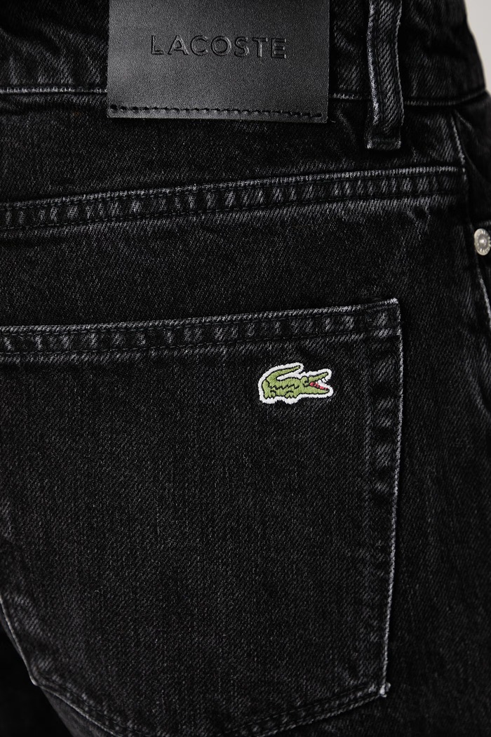 Jeansy straight męskie Lacoste czarny HH2321