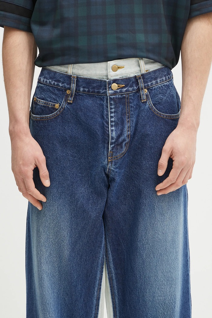 Džíny AMBUSH Denim Layered Pants modrá 12115339