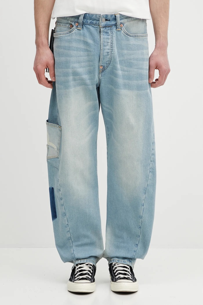 Evisu Jeans Multi-Pocket Vintage Washed albastru 2ESHTM5JE1023
