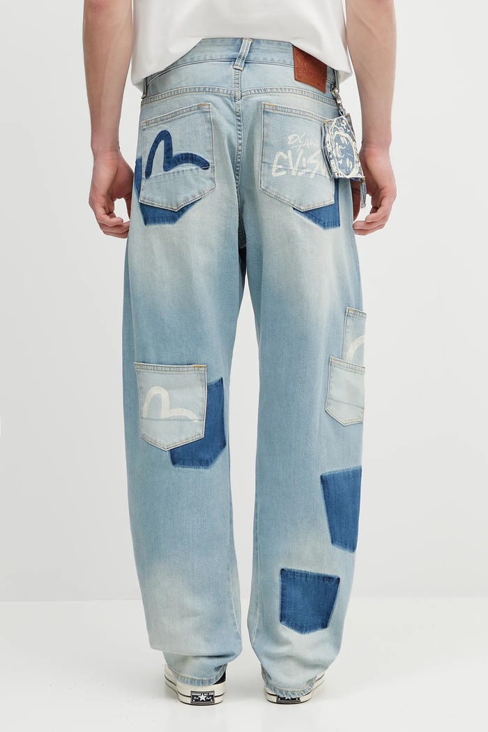 Îmbrăcăminte Evisu Jeans Multi-Pocket Vintage Washed 2ESHTM5JE1023 albastru