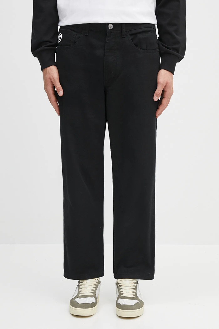 AAPE jeansy bawełniane Now czarny AAPPTMB623XXN