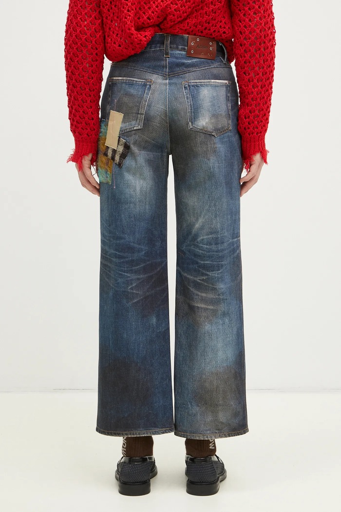 Abbigliamento Andersson Bell jeans Patchwork Printed Denim Trompe L`Oeil apa789u blu navy