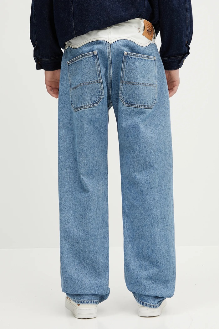 Džíny Aries Patchwork Western Carpenter Jeans AR3030503 modrá