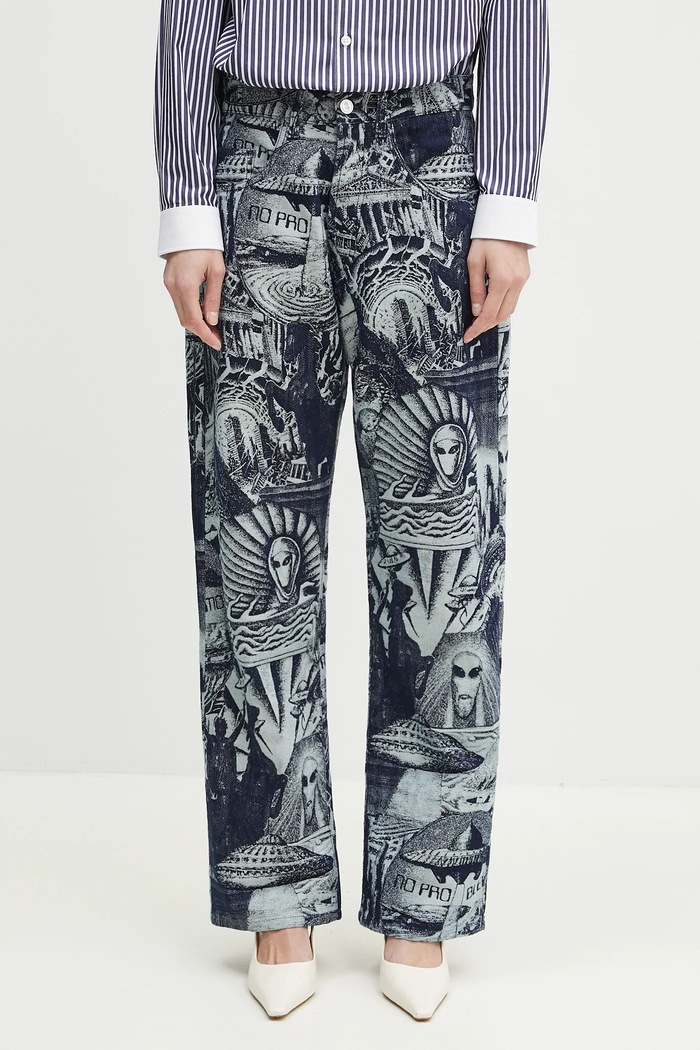 Traperice No Problemo Apocalypse Jacquard Bagi Jean NP3020203 plava SS25