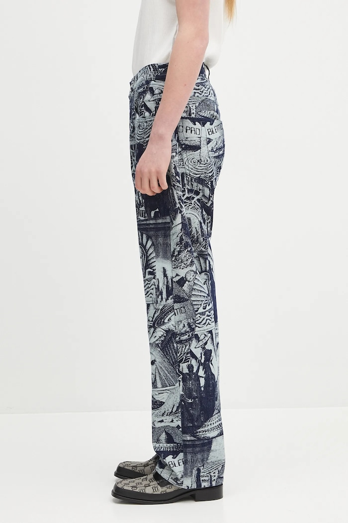 Odjeća Traperice No Problemo Apocalypse Jacquard Bagi Jean NP3020203 plava