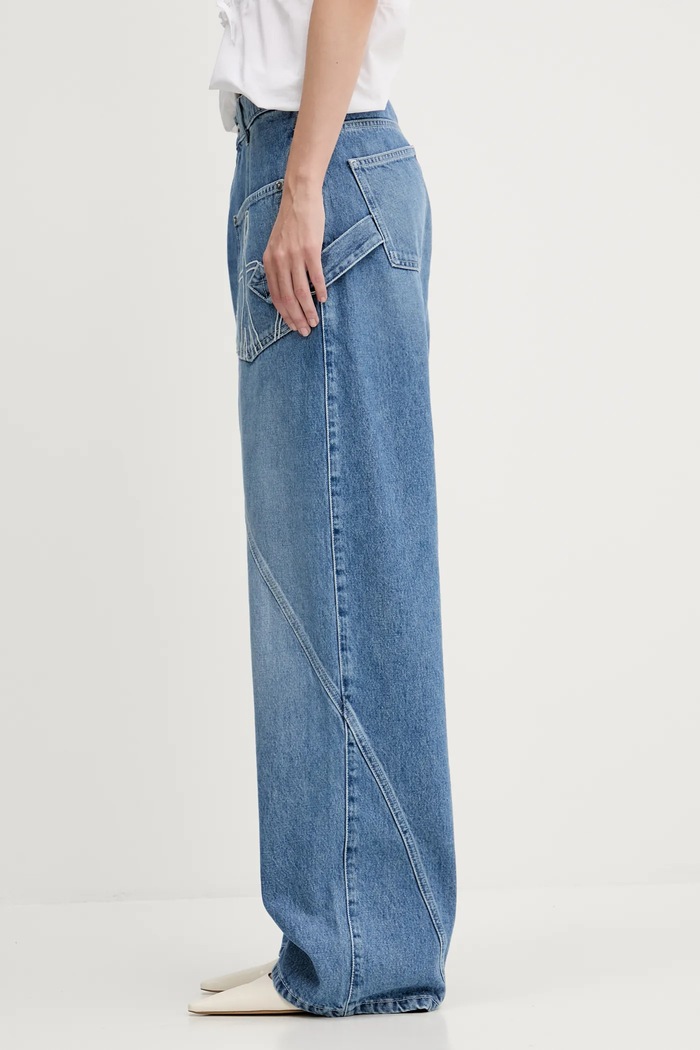 Бавовняні джинси JW Anderson Twisted Workwear DT0110.PG1735.804 блакитний SS25