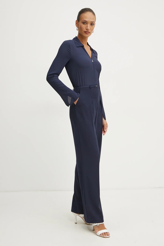 Patrizia Pepe tuta elegante tessuto blu navy 8T0047.A545