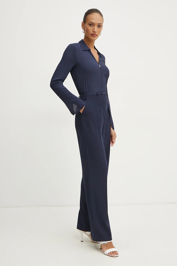 Patrizia Pepe tuta elegante tessuto blu navy 8T0047.A545