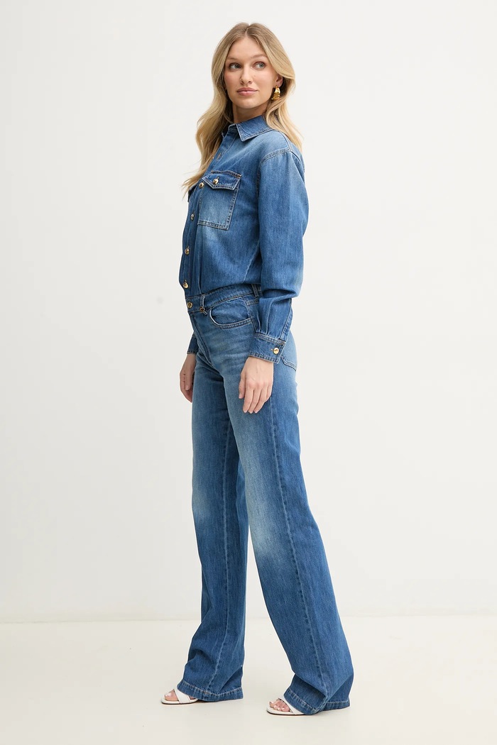 Elisabetta Franchi jumpsuit di jeans TJ38D51E2 blu SS25
