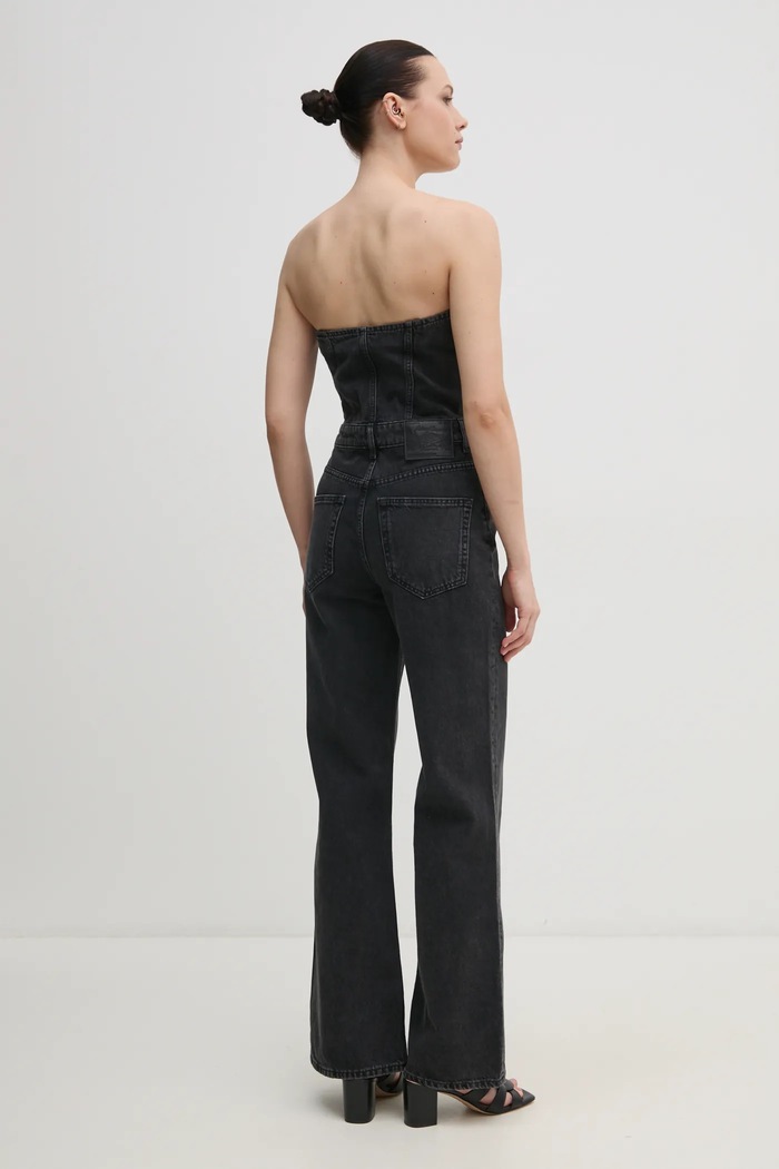 Sisley kombinezon jeansowy 42Y7LT00M szary SS25