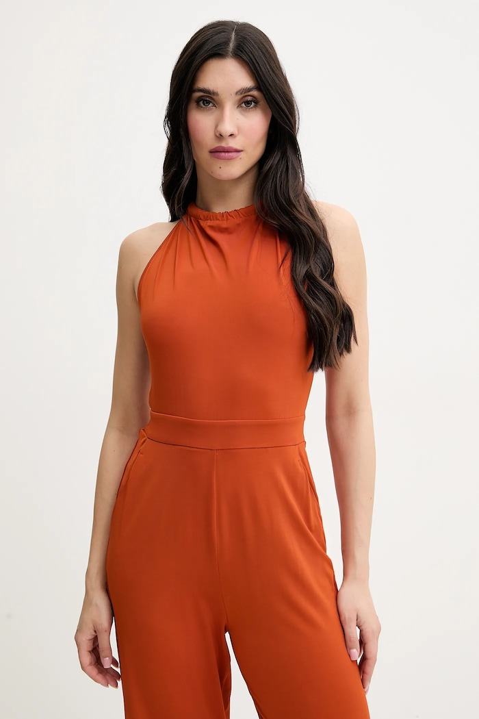 Плажен гащеризон Max Mara Beachwear 2516641019600 оранжев SS25