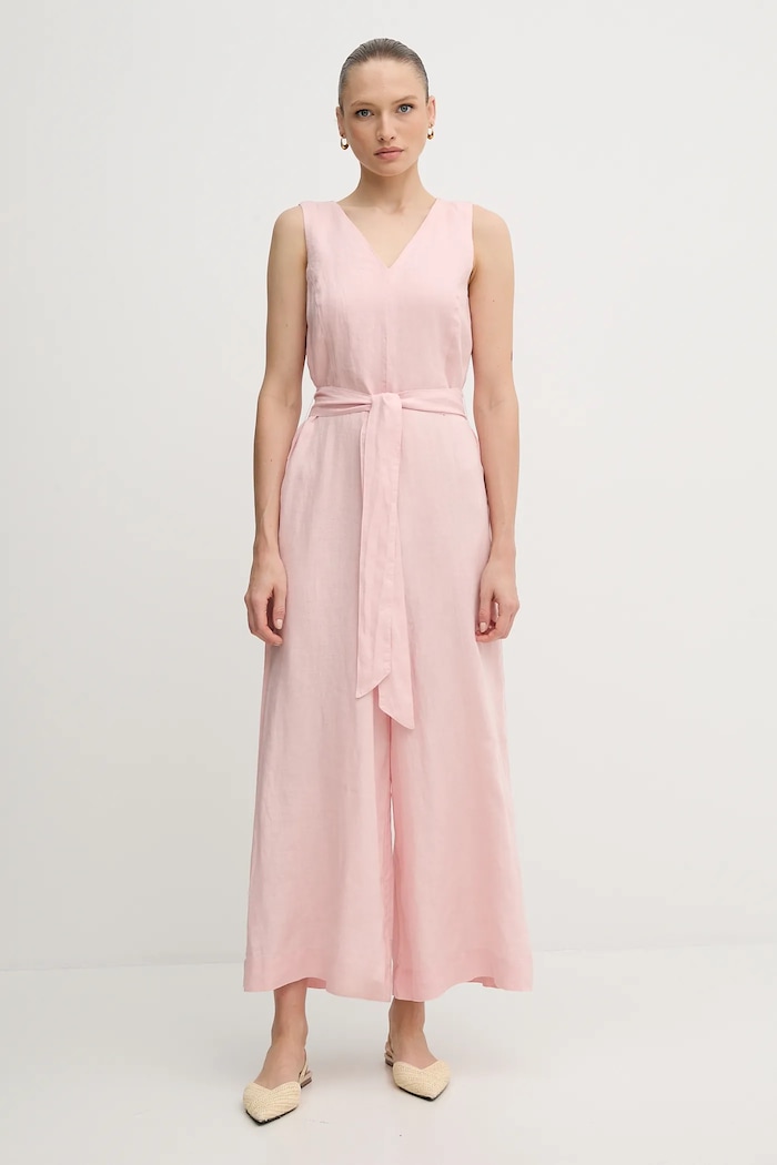Laneni kombinezon United Colors of Benetton 4AGHDT00E roza SS25
