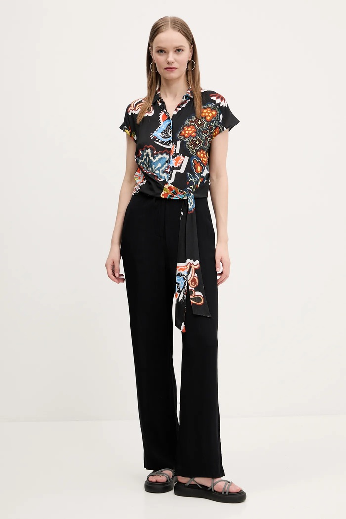 Desigual salopeta PAISLEY LACROIX cu modele negru 25SWPW20