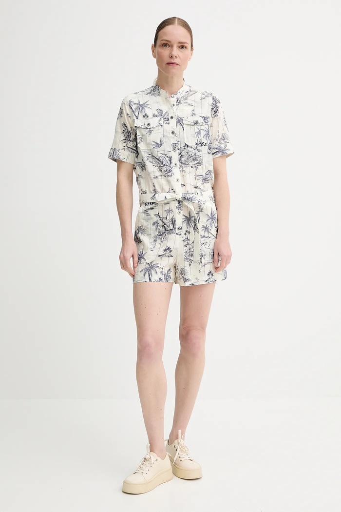 Pamučni kominezon ZADIG&VOLTAIRE WWJU01039.102 bež SS25