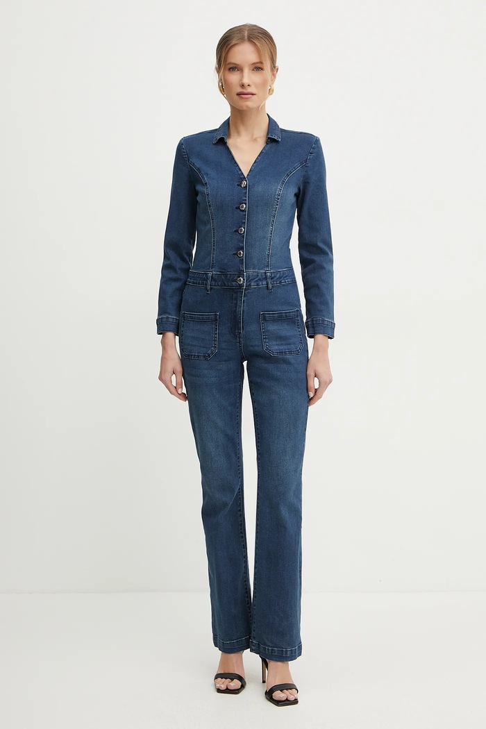 Morgan Salopeta jeans PCHALA bleumarin PCHALA