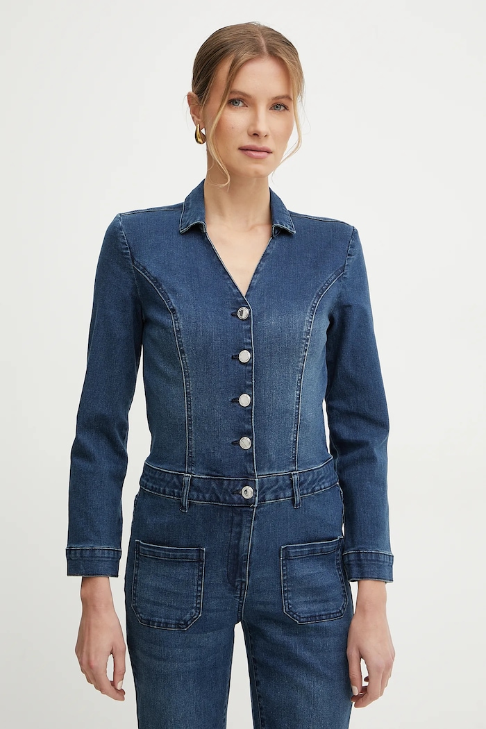 Îmbrăcăminte Morgan Salopeta jeans PCHALA PCHALA bleumarin