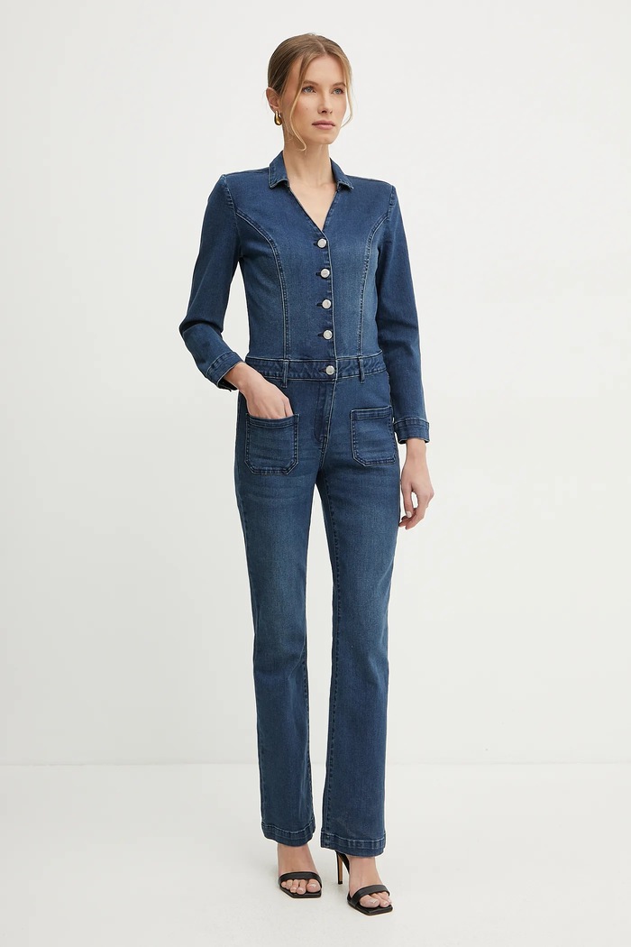 Salopeta jeans PCHALA Morgan PCHALA bleumarin