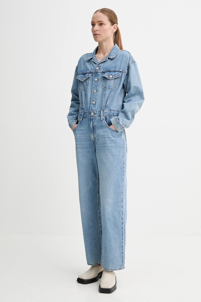 Levi's tuta in denim BAGGY JUMPSUIT H125 001WA blu SS25
