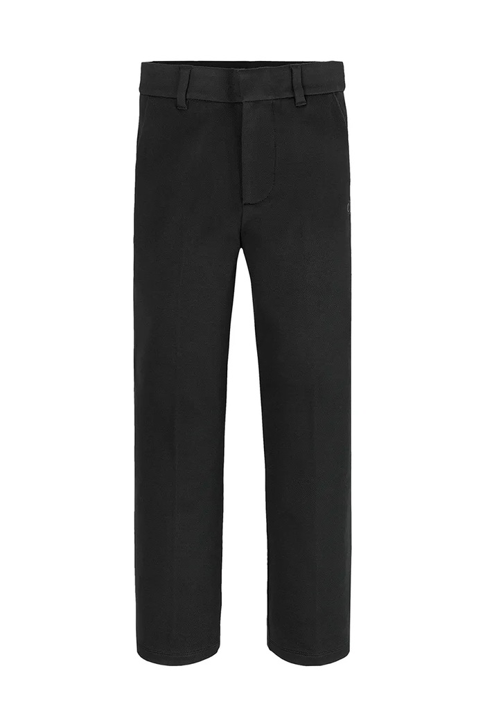 Detské nohavice Calvin Klein Jeans TAILORED PUNTO IB0IB02341.PPYA čierna SS25
