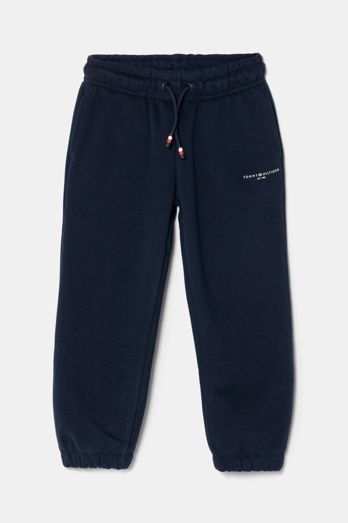 Dětské tepláky Tommy Hilfiger pletenina námořnická modř KS0KS00596.98.122.PPYA