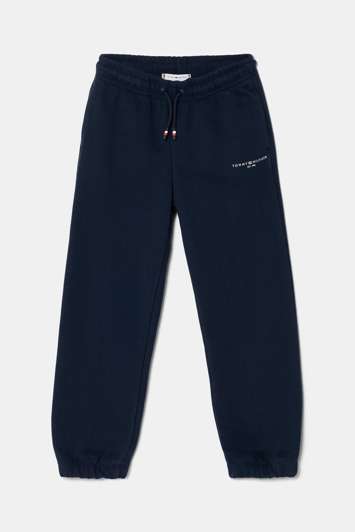 Dětské tepláky Tommy Hilfiger pletenina námořnická modř KS0KS00596.128.176.PPYA