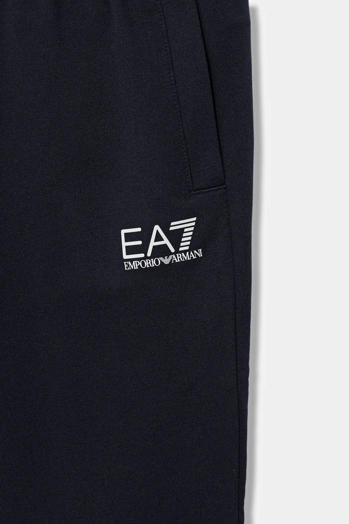 Хлопчик Дитячі бавовняні штани EA7 Emporio Armani 7B000027.AF10380 темно-синій