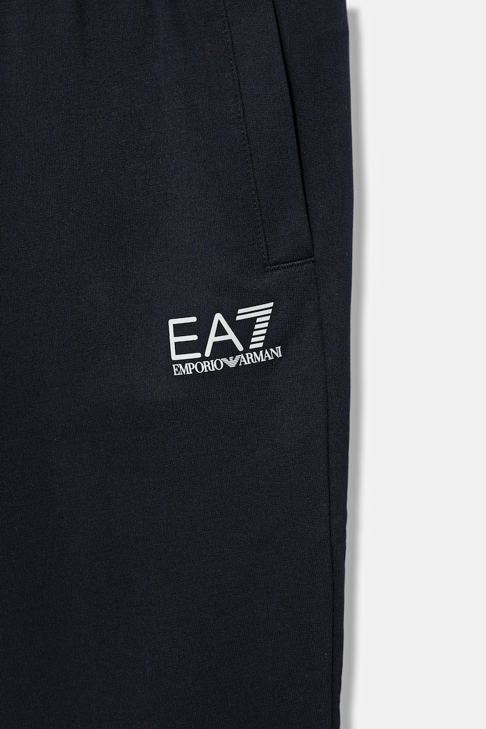 Хлопчик Дитячі бавовняні штани EA7 Emporio Armani 7B000027.AF10380 темно-синій