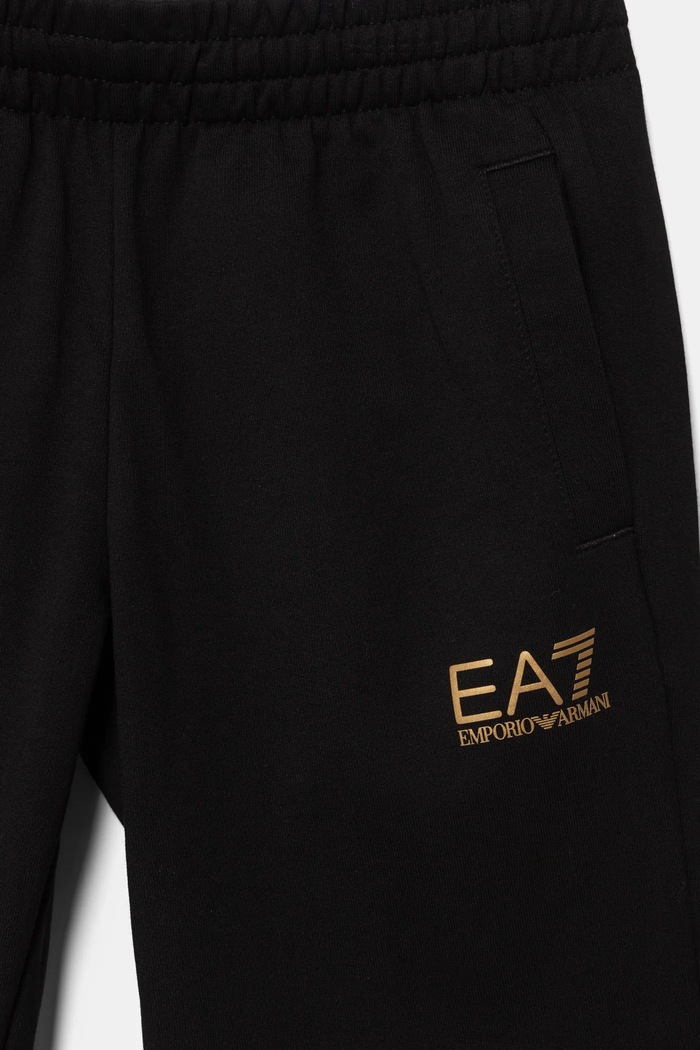 Fiú EA7 Emporio Armani gyerek pamut melegítőnadrág 7B000027.AF10380 fekete