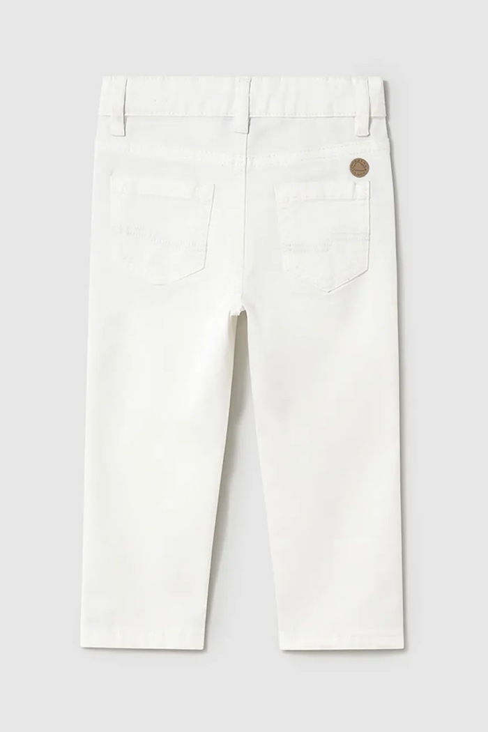Mayoral Pantaloni copii slim fit basic 506.3E.Baby.PPYA alb SS25