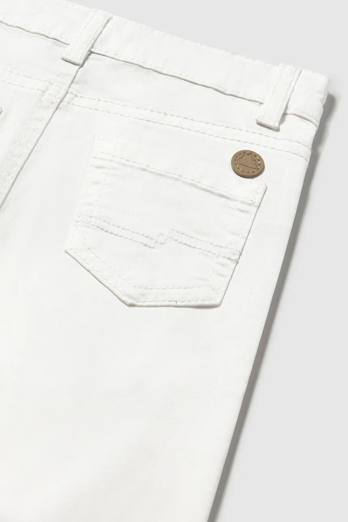 Băieți Mayoral Pantaloni copii slim fit basic 506.3E.Baby.PPYA alb