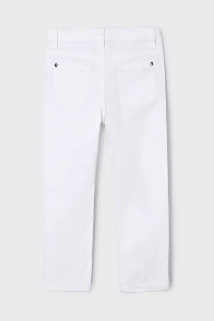 Mayoral Pantaloni copii slim fit basic 509.5E.Mini.PPYA alb SS25