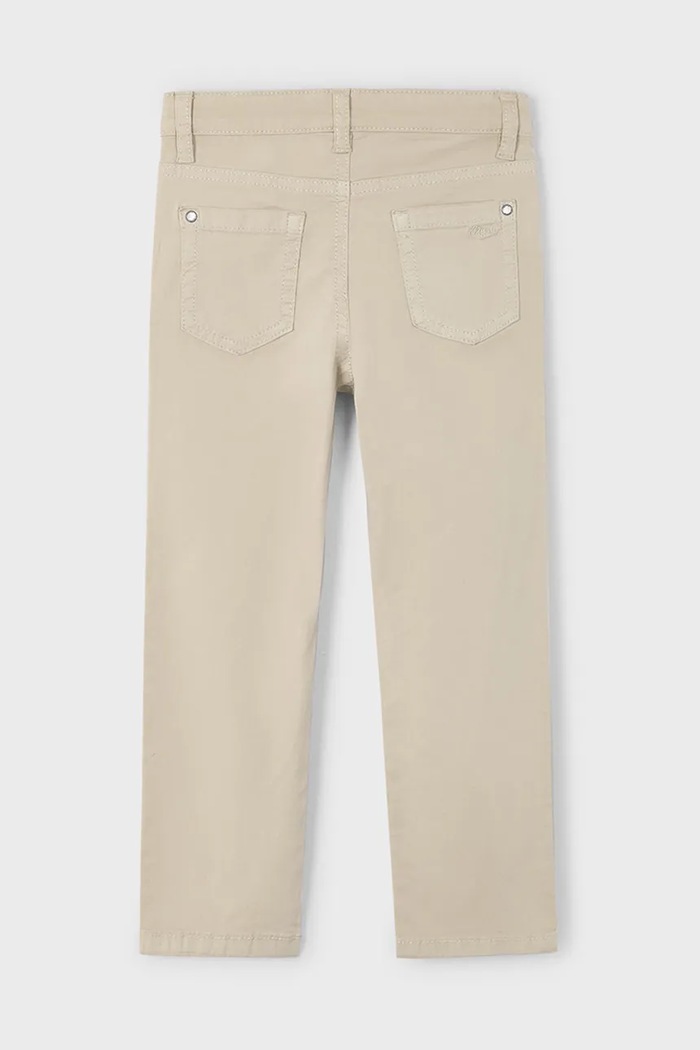Dětské kalhoty Mayoral slim fit basic 509.5E.Mini.PPYA béžová SS25