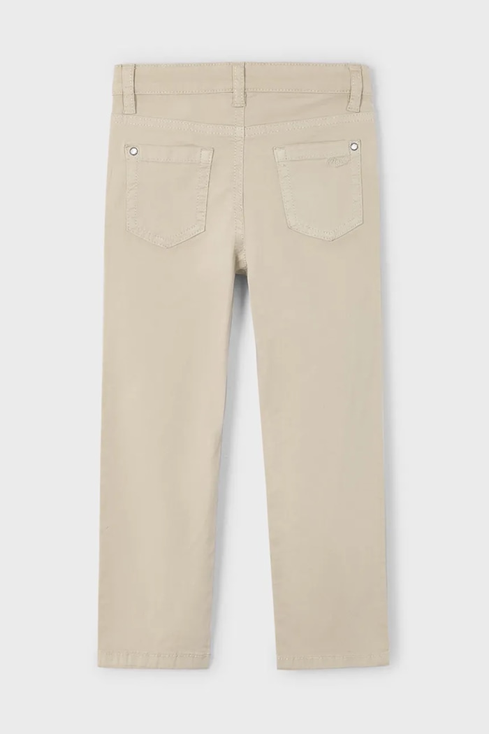 Dětské kalhoty Mayoral slim fit basic 509.5E.Mini.PPYA béžová SS25