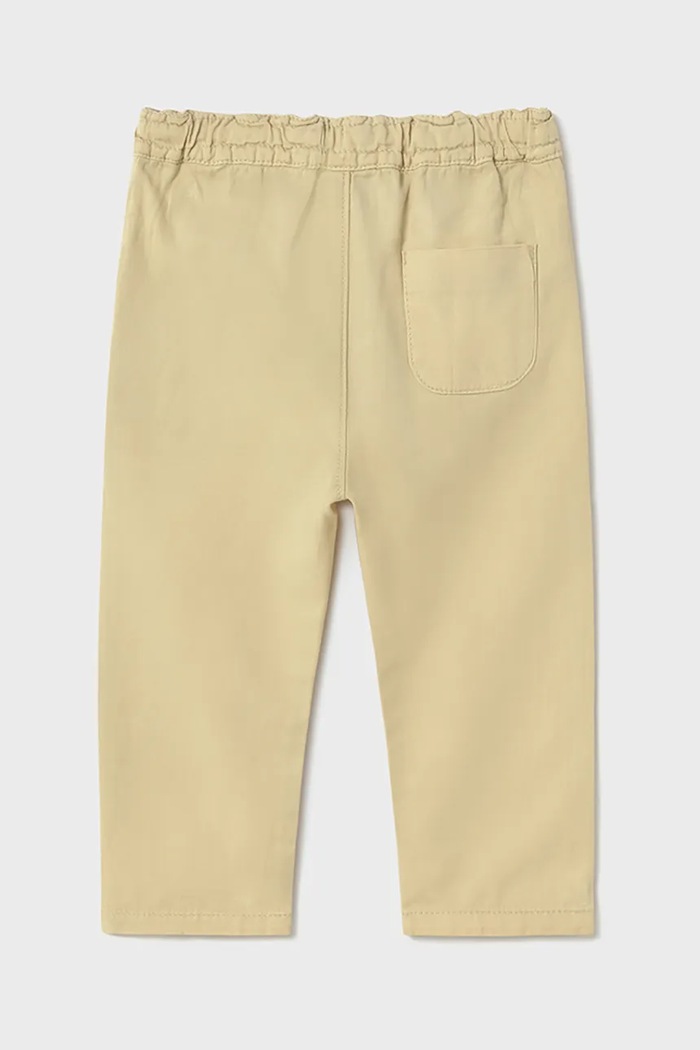 Mayoral spodnie z domieszką lnu dziecięce relaxed fit 1580.3E.Baby.PPYA zielony SS25