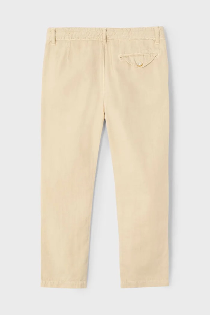 Mayoral pantaloni cu amestec de in pentru copii 3568.5E.Mini.PPYA bej SS25