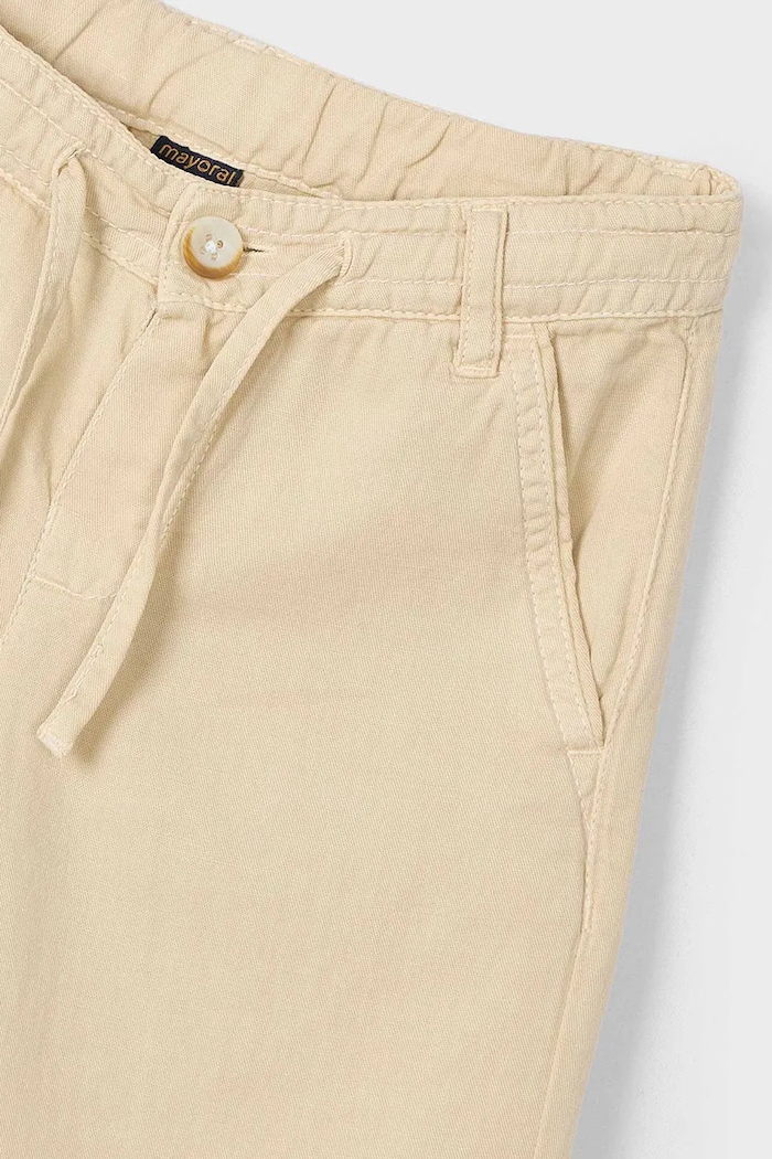 Băieți Mayoral pantaloni cu amestec de in pentru copii 3568.5E.Mini.PPYA bej
