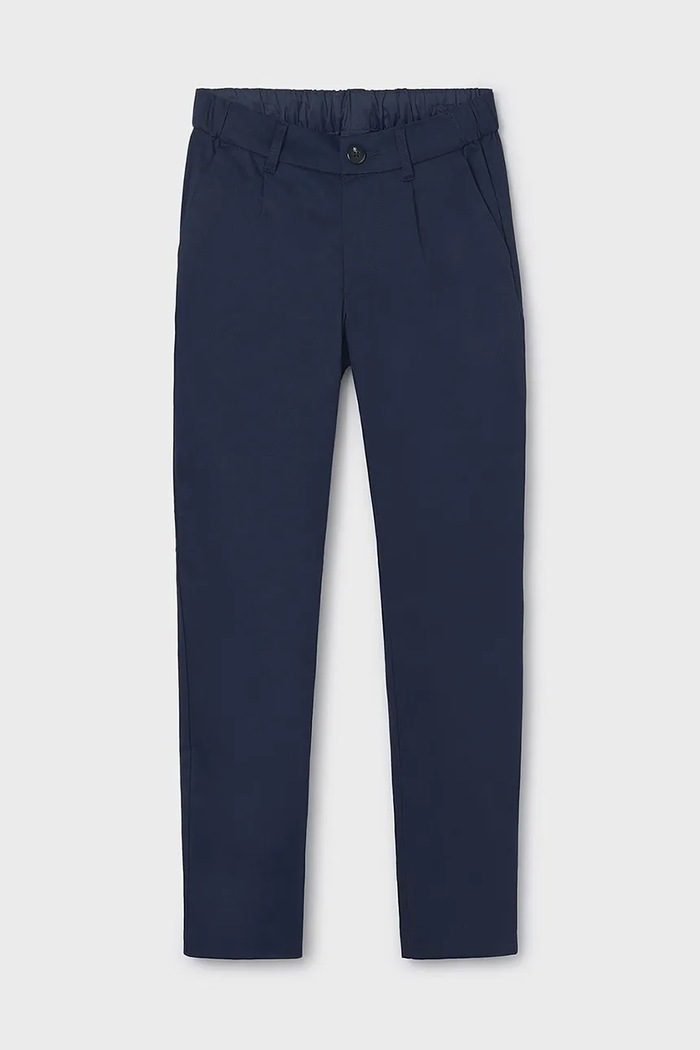 Mayoral pantaloni de bumbac pentru copii slim bumbac bleumarin 6523.7A.Junior.PPYA