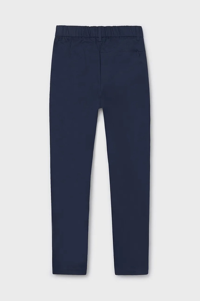 Mayoral pantaloni de bumbac pentru copii slim 6523.7A.Junior.PPYA bleumarin SS25