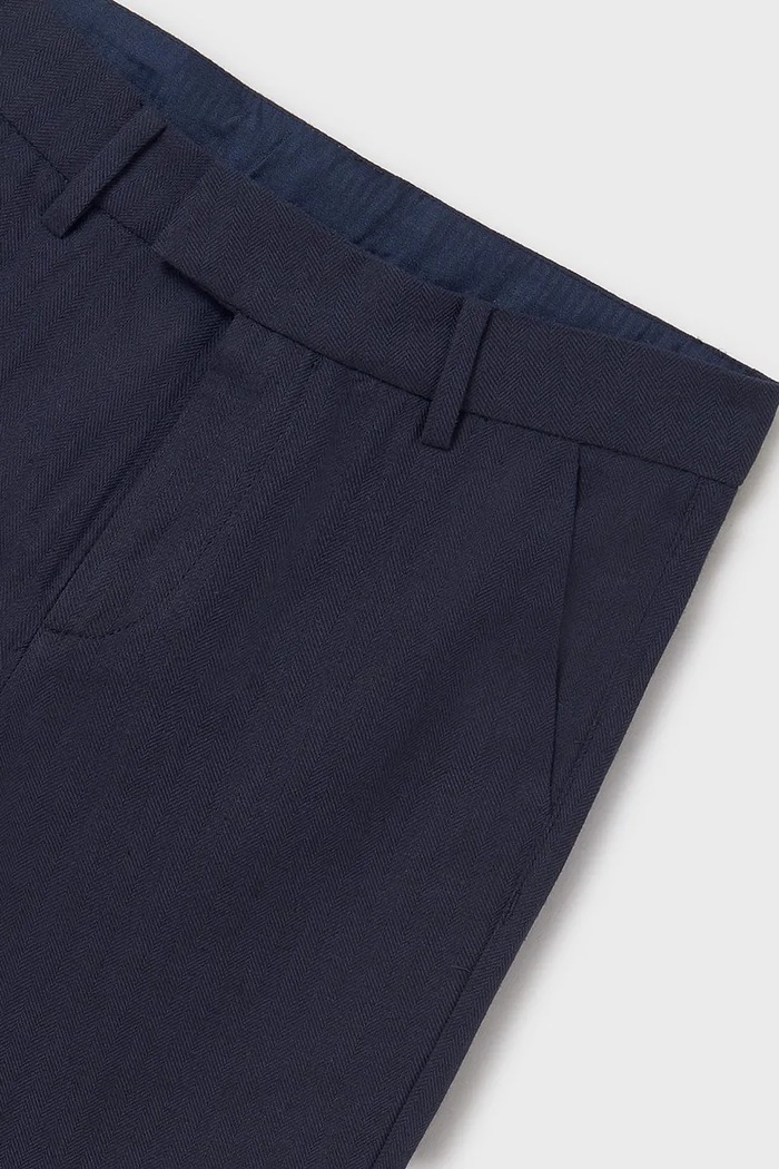 Mayoral pantaloni cu amestec de in pentru copii bleumarin 6524.7B.Junior.PPYA
