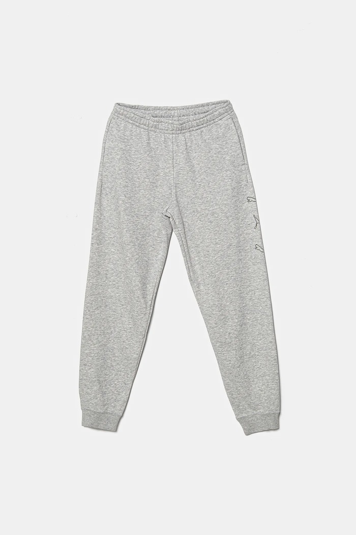 Puma spodnie dresowe bawełniane ESS LOGO LAB Execution Sweatpants TR nadruk szary 685790