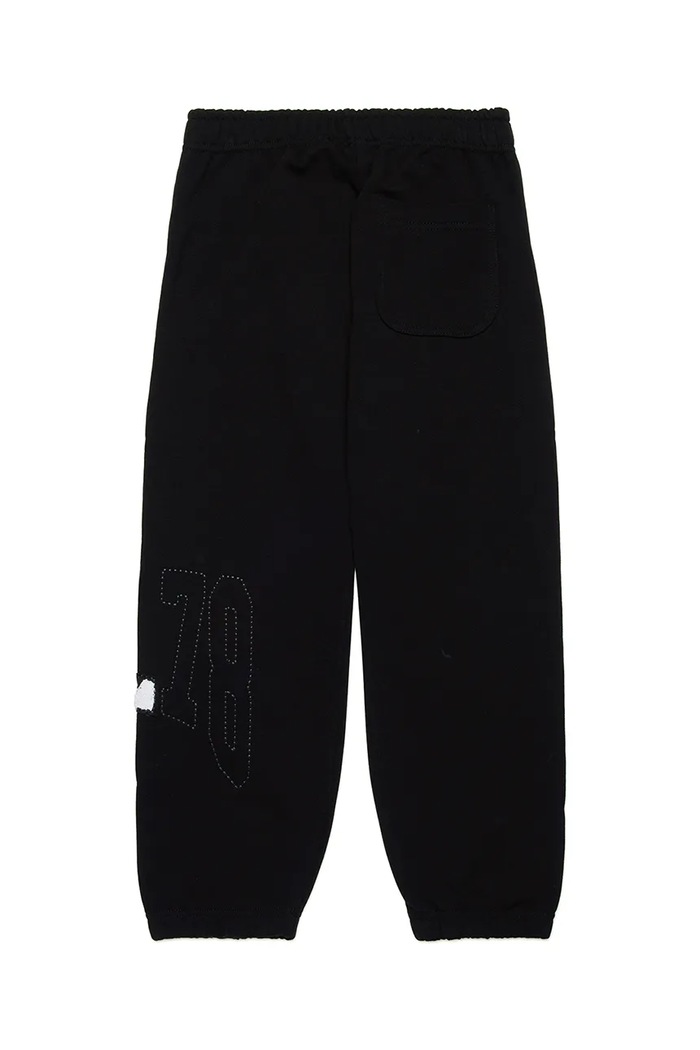 Diesel spodnie dresowe bawełniane dziecięce PMARCHI TROUSERS J02227 czarny SS25