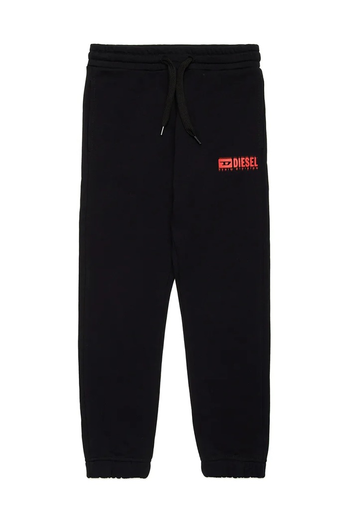 Dětské bavlněné tepláky Diesel PBASEL TROUSERS pletenina černá J02316