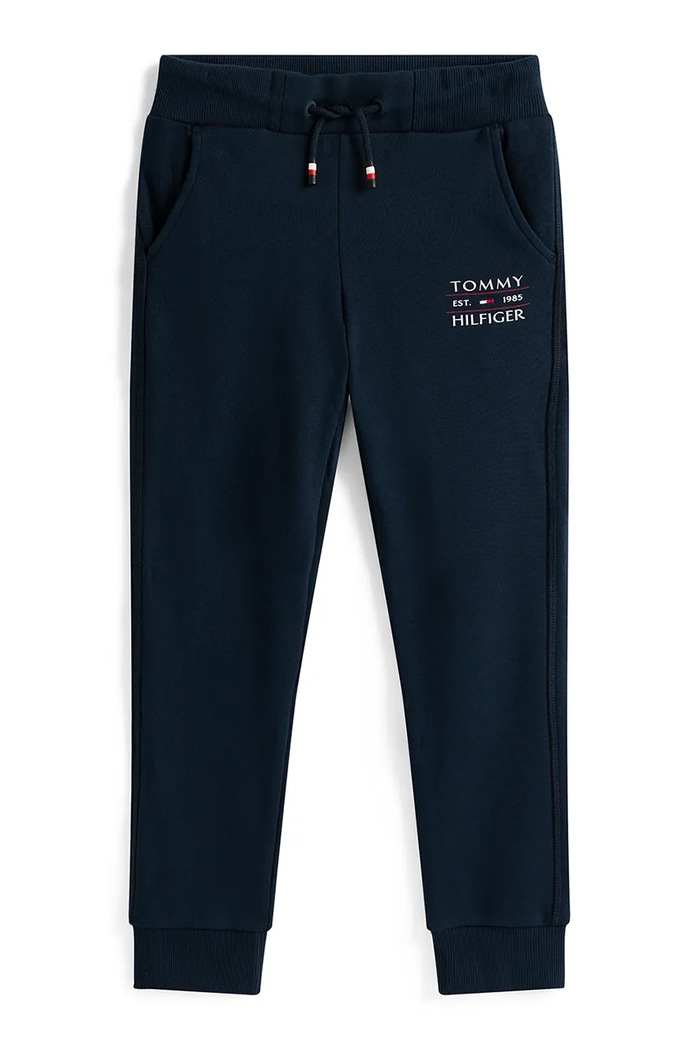 Tommy Hilfiger Dětské kalhoty Tommy Hilfiger KB0KB09559.128.176.PPYA námořnická modř SS25
