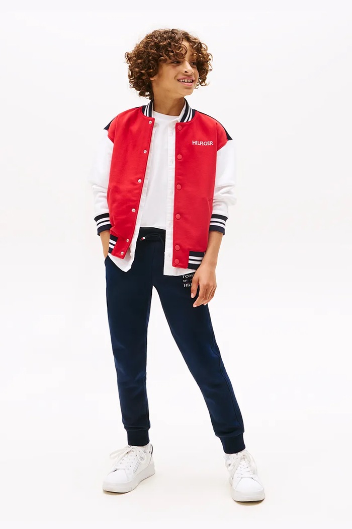 CHLAPEC Tommy Hilfiger Dětské kalhoty Tommy Hilfiger KB0KB09559.128.176.PPYA námořnická modř