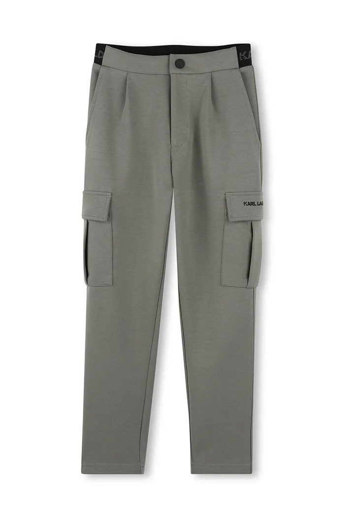 Detské nohavice Karl Lagerfeld Z30419.162.174 zelená SS25