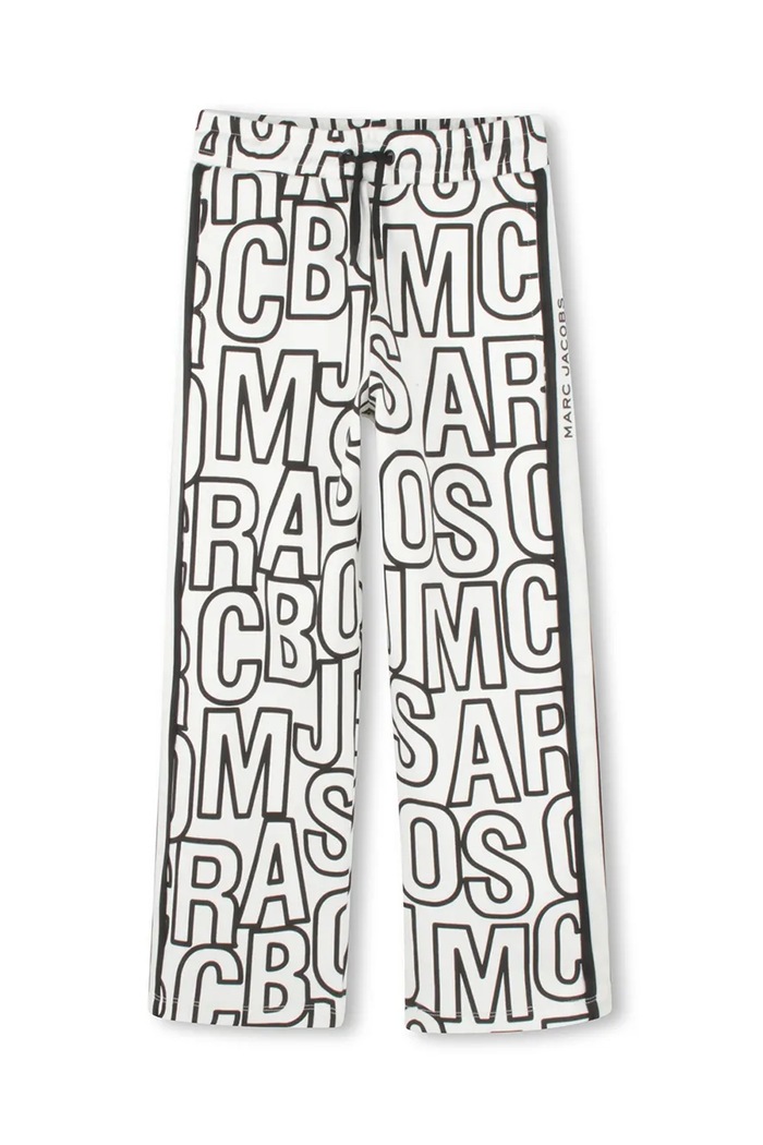MARC JACOBS Pantaloni de trening din bumbac pentru copii W60468.86.108 alb SS25