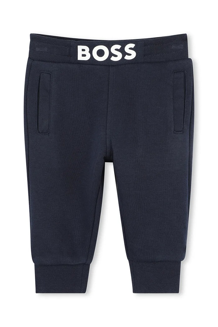 Donji dio trenirke za bebe BOSS pletivo mornarsko plava J52079.86.94